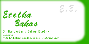 etelka bakos business card